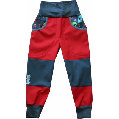 DupeTo Dětské softshellové kalhoty červené – Zboží Mobilmania