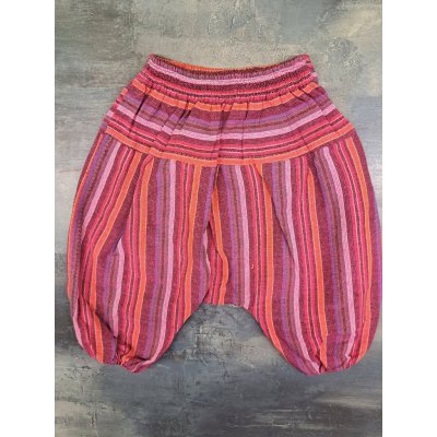 Dětské kalhoty harémky červeno-růžové – Zboží Mobilmania
