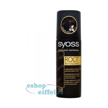 Syoss Root Retoucher tónovací barva na odrosty ve spreji Black 120 ml