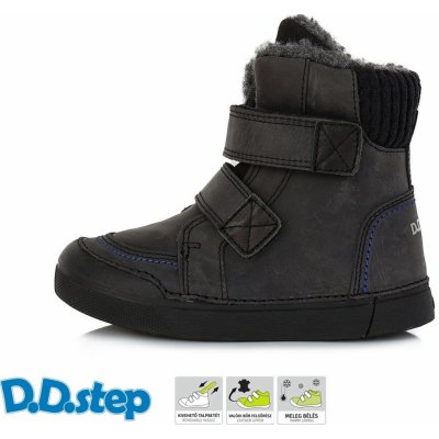 D.D.Step chlapecká zimní obuv W068-394L černá – Sleviste.cz