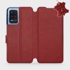 Pouzdro a kryt na mobilní telefon Realme Pouzdro Mobiwear Flip Realme 8 5G - Tmavě červené - L_DRS Dark Red Leather