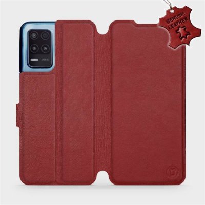Pouzdro Mobiwear Flip Realme 8 5G - Tmavě červené - L_DRS Dark Red Leather – Zboží Živě