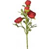 Květina Umělá růže bordó 60 cm