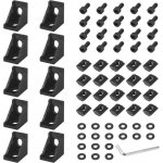 10x EYPINS upevňovací materiál úhelník černý, hliníkový profil 20x20 drážka 6 hliníková úhlová – Hledejceny.cz