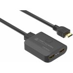 PremiumCord HDMI 2.0 Mini Splitter 1-2 Pigtail 4Kx2K@60Hz HDCP2.2 Downscaler - khsplit2h – Zboží Živě