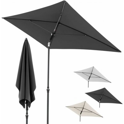Doppler Rethink obdélníkový slunečník 180 × 120 cm, tmavě šedý – Hledejceny.cz