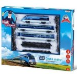Rappa Sada vlak České dráhy s kolejemi 23ks na baterie se zvukem se světlem v krabici 55x43x5cm – Zboží Mobilmania