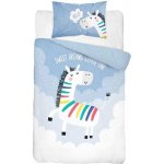 Detexpol povlečení Zebra modré 100 x 135 cm 40 x 60 cm – Sleviste.cz