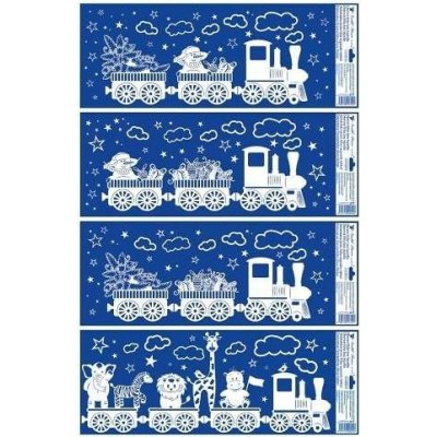 Okenní fólie vláček se sněhovým efektem 60 x 22,5 cm – Hledejceny.cz