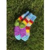 Ponožky od Magdy Ručně pletené veselé ponožky sv.modrá fialová