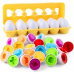 FunPlay 5966 Vzdělávací skládačka vajíčka tvary a barvy 12 ks – Zboží Mobilmania