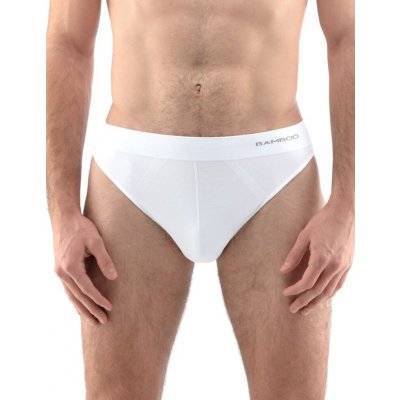 Gina pánské slipy , úzký bok, bezešvé, jednobarevné Eco Bamboo 50004P šedá bílá – Zboží Dáma