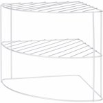 Storagesolutions Rohový kovový organizér na kuchyňskou desku na talíře, 23 x 23 x 21 cm šedá – Zboží Dáma