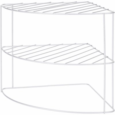 Storagesolutions Rohový kovový organizér na kuchyňskou desku na talíře, 23 x 23 x 21 cm šedá – Zboží Dáma