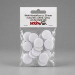 Suchý zip samolepící kolečka 20 mm / 20 ks , bílý, HobbyFun – Hledejceny.cz