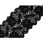 Elastická krajka / vsadka / běhoun šíře 15 cm, střední, 4 černá – Zboží Dáma