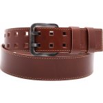 Black Hand Široký pánský kožený opasek se dvěma trny 011-76 hnědý – Zboží Dáma