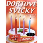 LIMA Dortové svíčky s držáky Růžové – Sleviste.cz