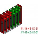 TRITON Skříň pro hasiče IPS doplňující sestava, 1780 x 1000 x 500 mm - kovová Nožičky:: červené , Doplňkový profil pro montáž držáků přileb:: police navíc , Držák přilby: základní – Zboží Mobilmania