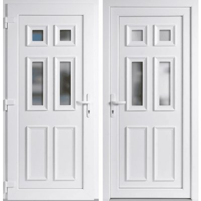 OknaDvereNaMiru.cz Vchodové plastové dveře Becca bílá / bílá levé otevírání dovnitř 110 x 210 cm – Zboží Mobilmania