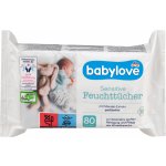 Babylove vlhčené ubrousky Sensitive 80 ks