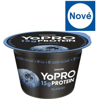 YoPRO odtučněný zakysaný výrobek Borůvka 160 g – Zboží Dáma