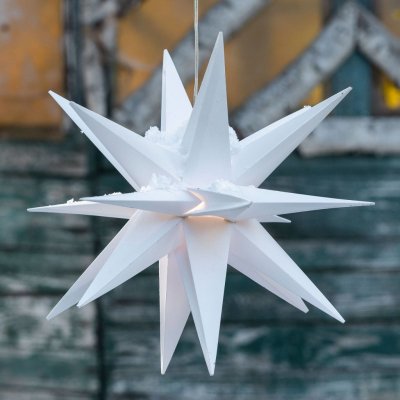 STERNTALER LED dekorační hvězda, 18cípá hvězda, Ø 25 cm, bílá - 7527