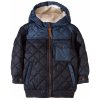 Kojenecký kabátek, bunda a vesta 5.10.15. chlapecká zimní bunda s kožešinkovou kapucí modrá tmavá