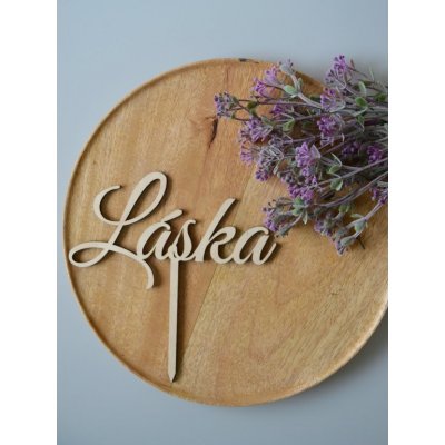 Dárky Bella Dřevěný zápich do dortu - Láska – Zboží Dáma
