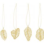 Mosazné ozdoby Deco Leaf Brass set 4 ks COOEE Design – Zboží Dáma