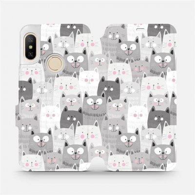 Pouzdro Mobiwear parádní flip Xiaomi Mi A2 Lite - M099P Kočičky