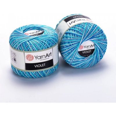 YarnArt Violet melange 510 - tyrkysovo-modro-bílá – Zboží Dáma