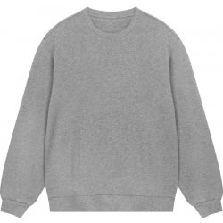 TRUE BLANKS Mikina Essentials Mens Regular Sweater Melír šedá