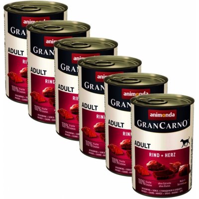 Animonda GranCarno Original Adult hovězí maso a srdce 6 x 400 g – Hledejceny.cz