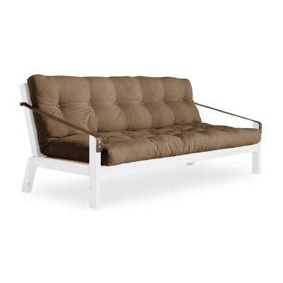 Sofa POETRY by Karup 100*200 cm white + futon mocca 755