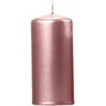 PartyDeco Svíčka válec růžovozlatá 60mm x 120 mm - svíčky na slavnostní svatební stůl – Hledejceny.cz