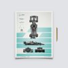 Plakát Automobilist Posters | Mercedes-AMG Petronas F1 Team - F1 W12 E Performance - Blueprint - 2021, Classic Edition, 40 x 50 cm