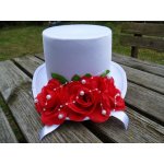 Cylindr bílý - červené růže – Sleviste.cz