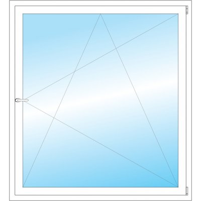 OKNA HNED Plastové okno 132x145 cm bílé otevíravé a sklopné pravé – Sleviste.cz