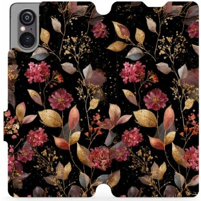 Mobiwear - Sony Xperia 5 V - V171S Zlatavé lístky a květy – Zboží Mobilmania