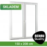 SKLADOVÁ-OKNA REHAU Smartline+ Bílá 150 x 208 cm – Hledejceny.cz