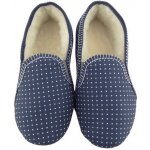 Zateplené papuče puntík modrý – Zboží Dáma