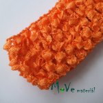 Dětská elastická háčkovaná čelenka, oranžová – Zboží Mobilmania
