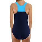 Sesto Senso Dívčí jednodílné plavky 690 Young Tyrkysová-tmavěmodrá – Sleviste.cz