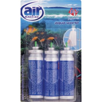 Air Menline Aqua World osvěžovač vzduchu, náhradní náplň 3 ks