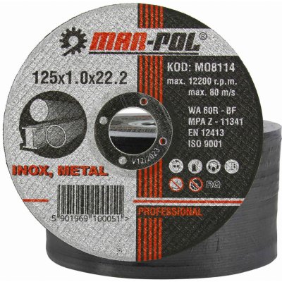 Mar-Pol Kotouč řezný 125 x 1,0 x 22,2 mm M08114 – Zboží Dáma