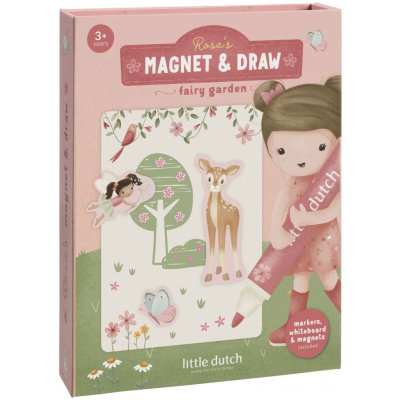 Little Dutch knížka s magnety rosa fairy garden – Zboží Dáma