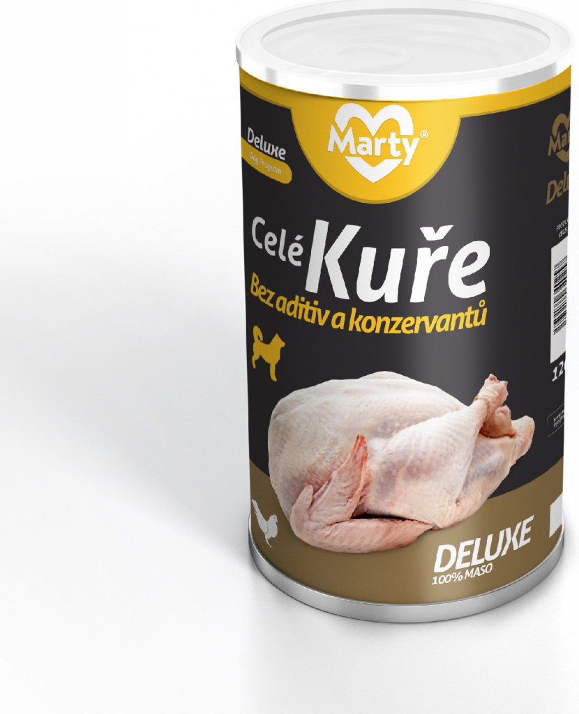 Marty DeLuxe Adult ze 100% masa celá 3/4 kuřete 800 g