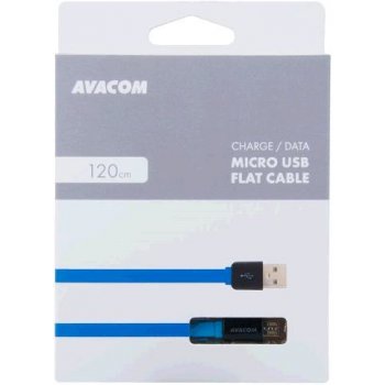 Avacom DCUS-MIC-120B USB - Micro USB, 120cm, modrý