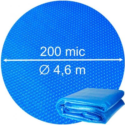Sparkly POOL Kruhová solární plachta na bazén 200mic - 4,6 m, modrá průhledná – Zboží Mobilmania